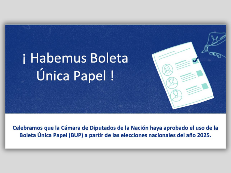 ¡Habemus Boleta Única Papel!