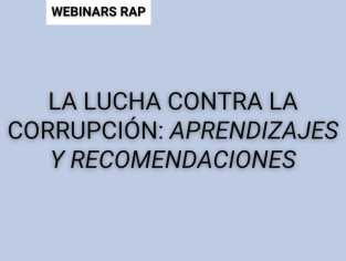 Webinar RAP: La lucha contra la corrupción